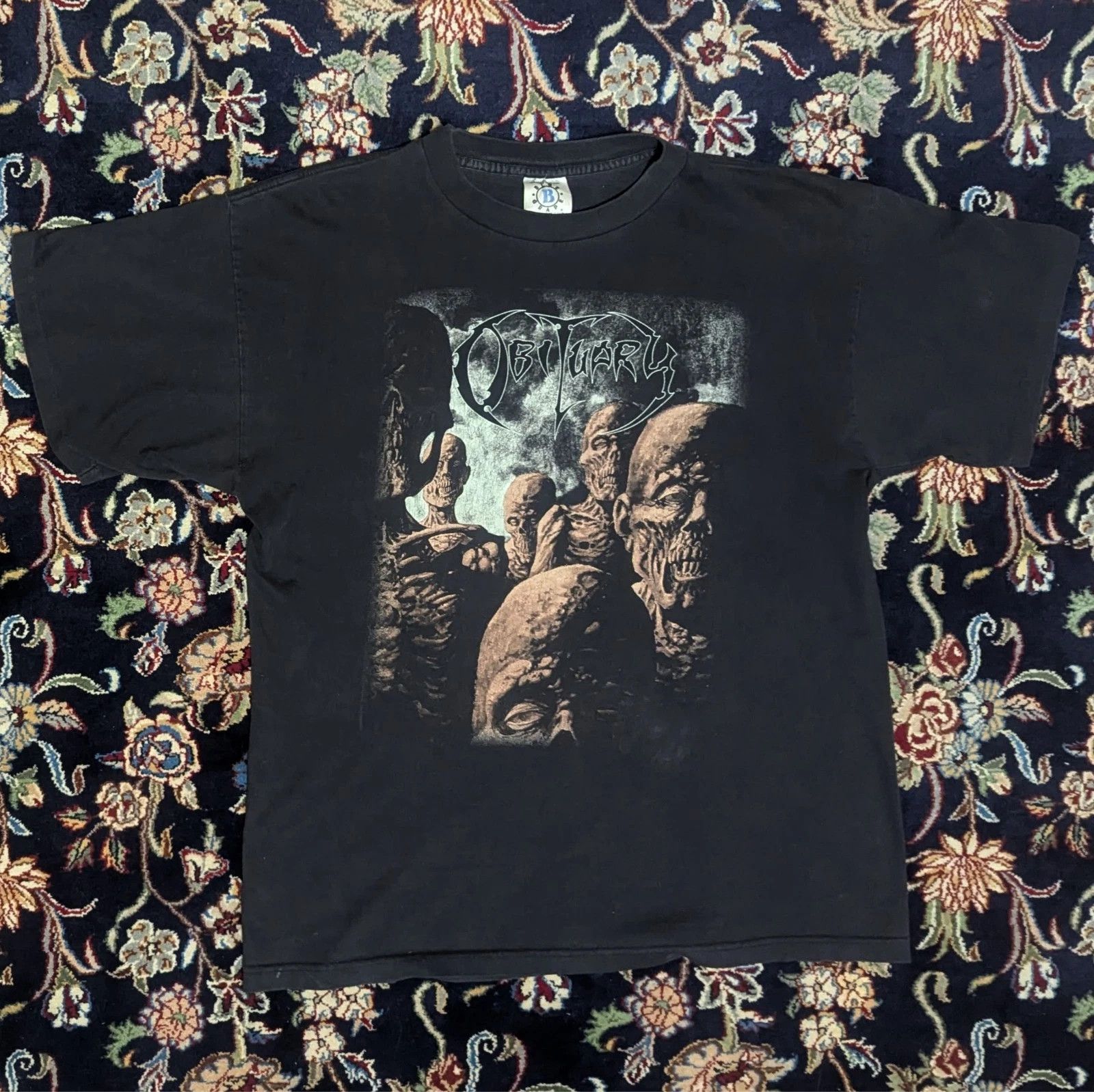 Other Vintage 90s Obituary Back From The Dead XL Blue Grape Size US XL / EU 56 / 4 - 1 Thumbnail