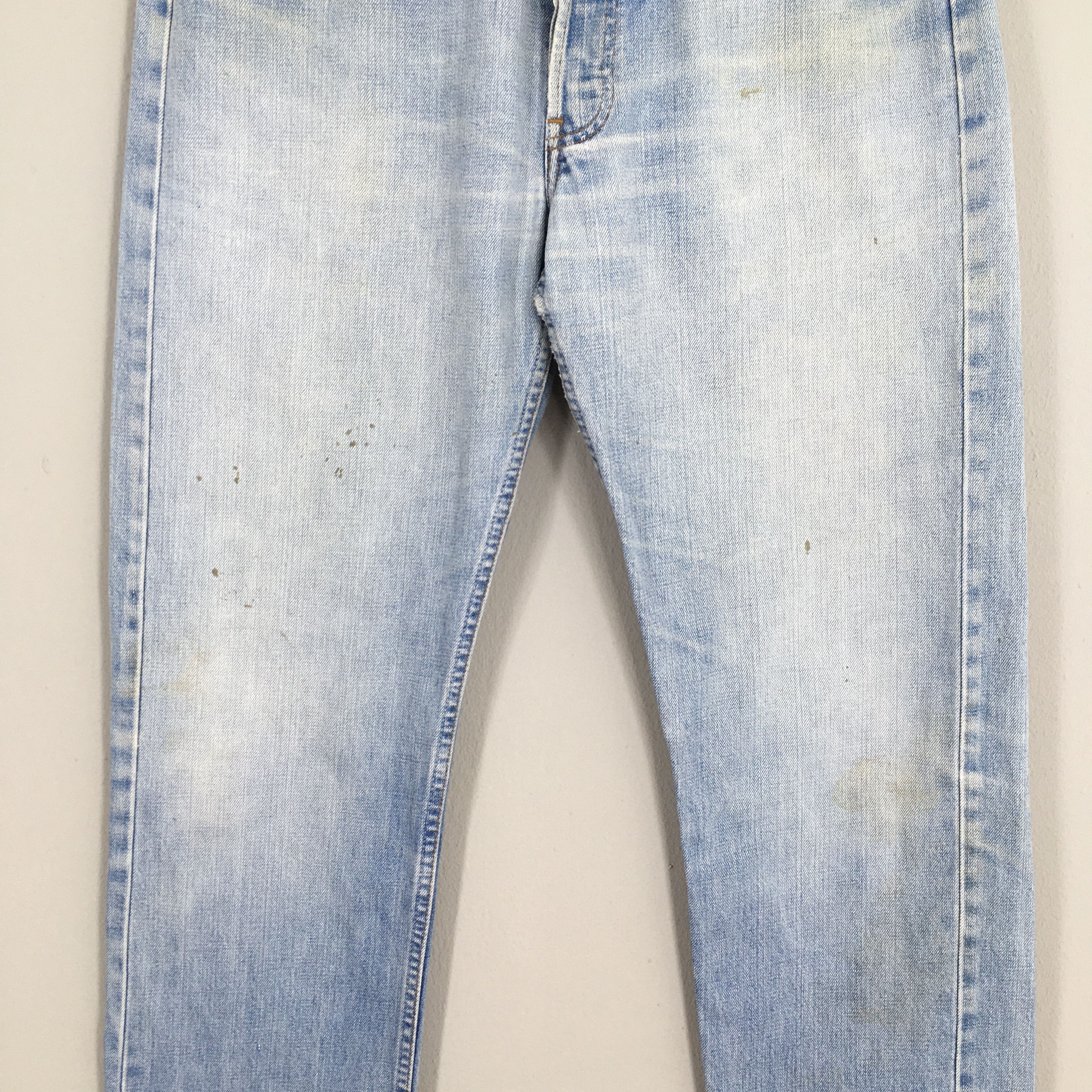 Levi's Size 31x33 Vintage 80s Levi's 501 Faded Blue Jeans S186 Size US 31 - 3 Thumbnail