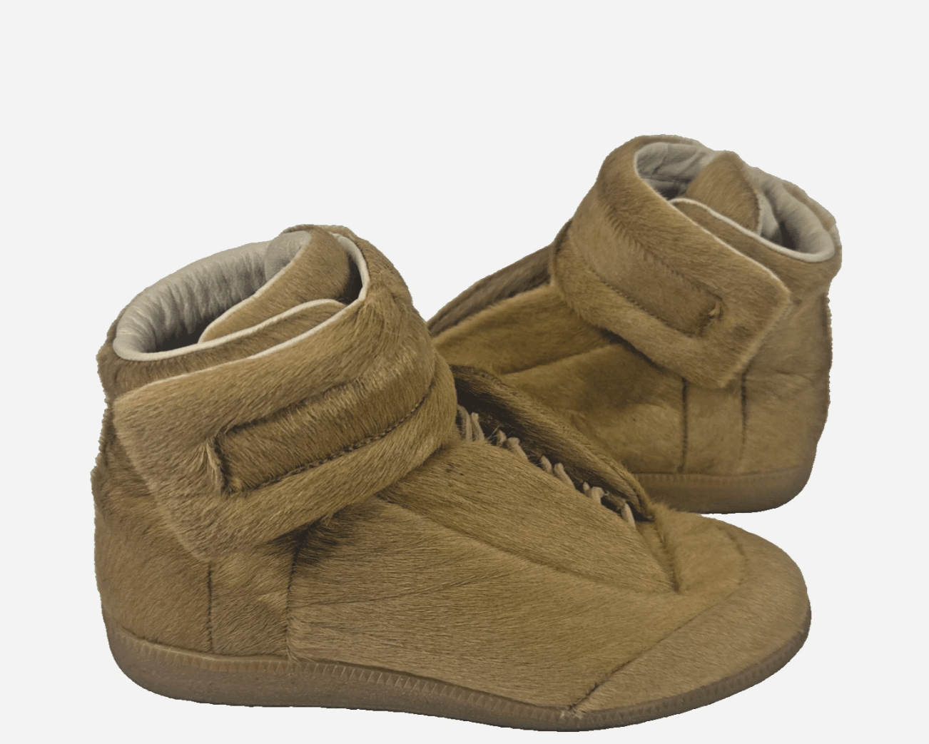 Maison Margiela Maison Margiela Future High Top Tan Pony Hair Yeezus Tour Size US 9 / EU 42 - 1 Thumbnail