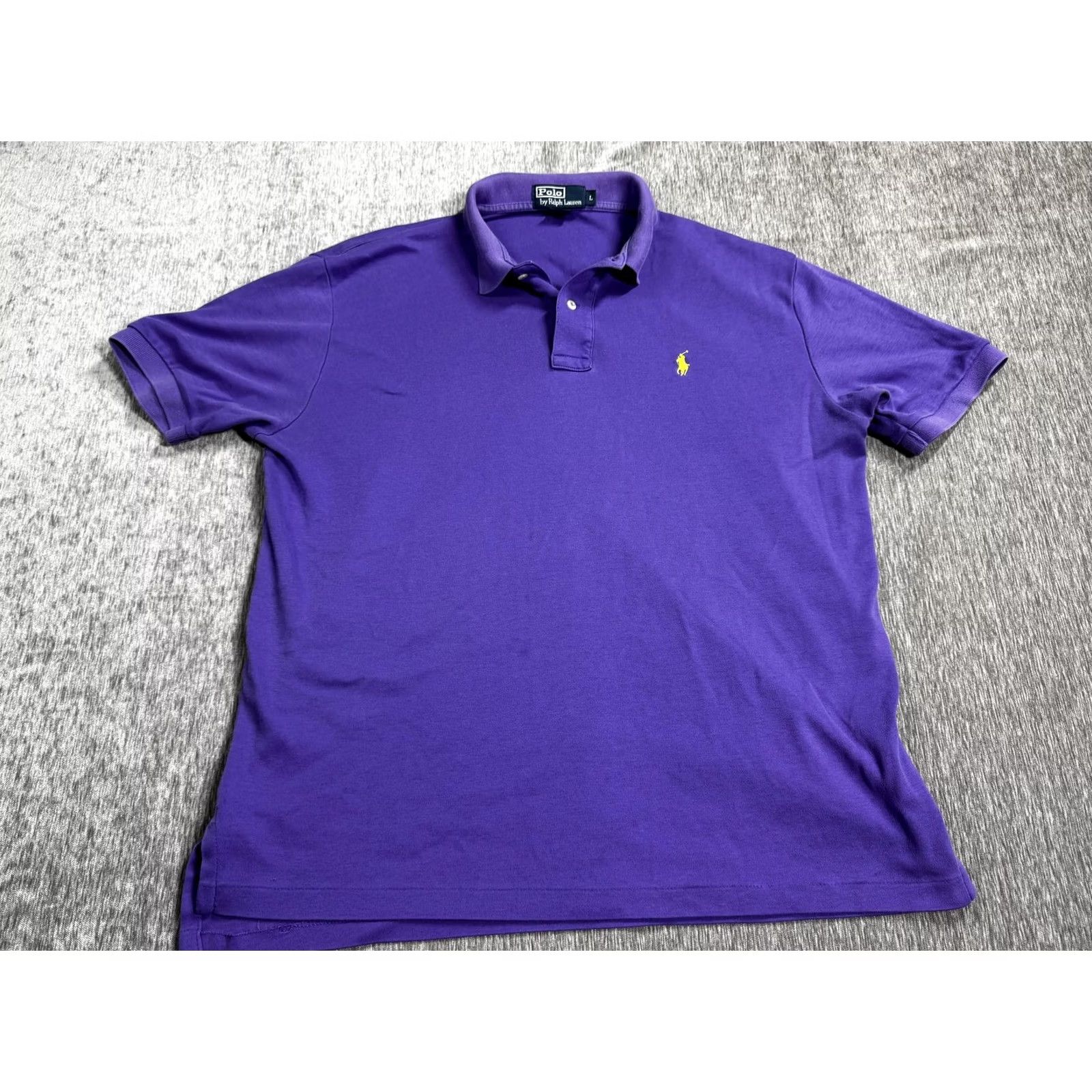 Polo Ralph Lauren Polo by Ralph Lauren Polo Shirt Mens L Purple Cotton Pony Logo Casual Size US L / EU 52-54 / 3 - 2 Thumbnail