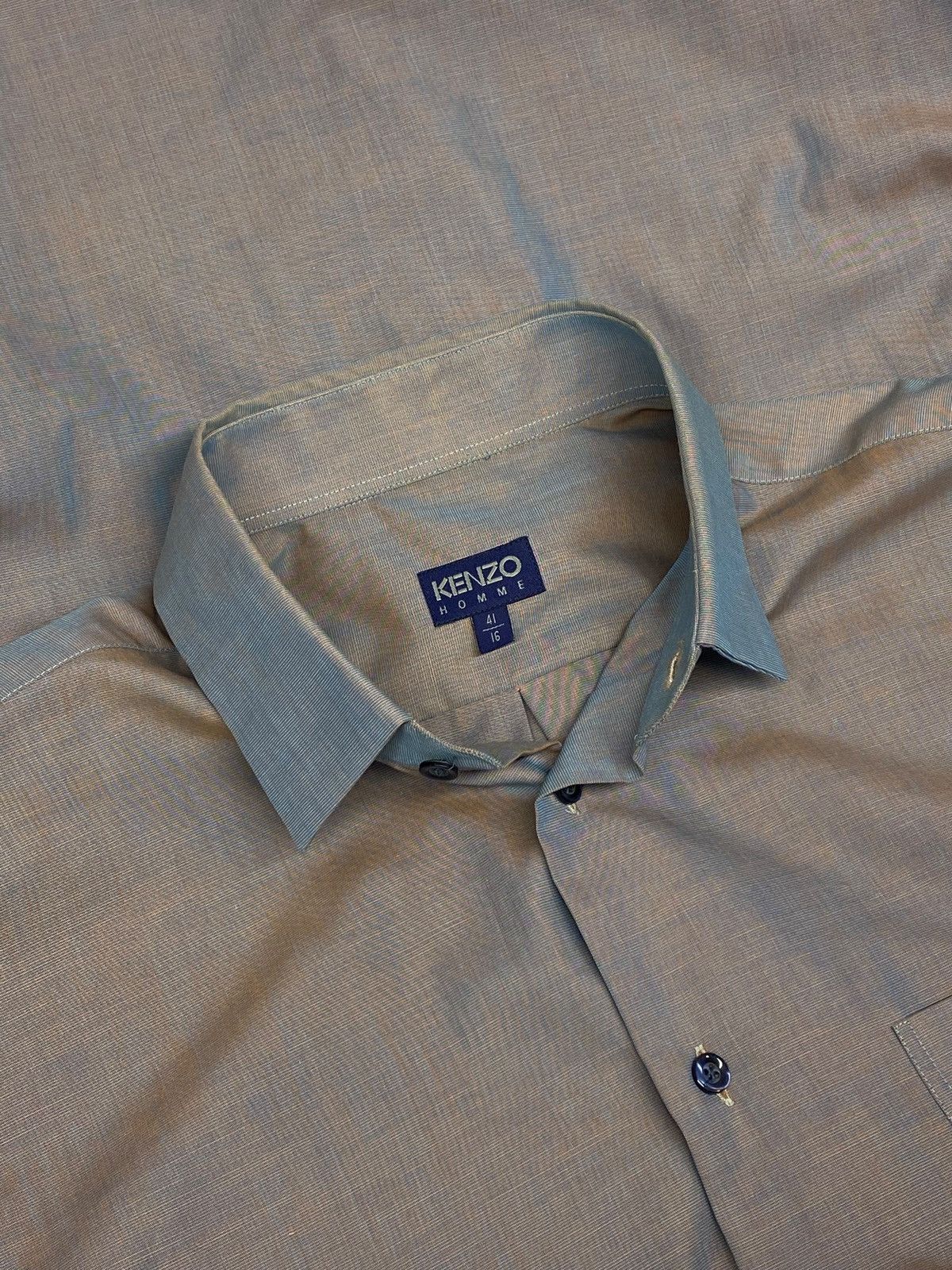 Kenzo Vintage Kenzo Homme Shimmer Two Tone Button Up Shirt Rare Size US M / EU 48-50 / 2 - 15 Thumbnail