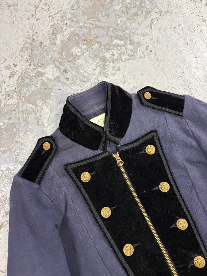 Polo Ralph Lauren 2000s Ralph Lauren Navy & Black Velvet Officer Jacket Size M / US 6-8 / IT 42-44 - 5 Thumbnail
