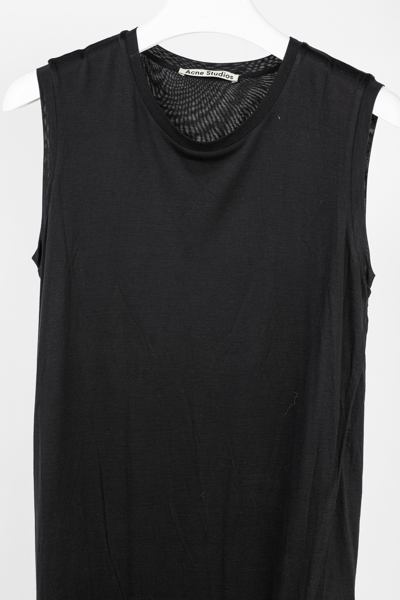 Acne Studios Acne Studios Ordelia Black Tencel Asymmetrical Tank Dress Size S / US 4 / IT 40 - 3 Thumbnail