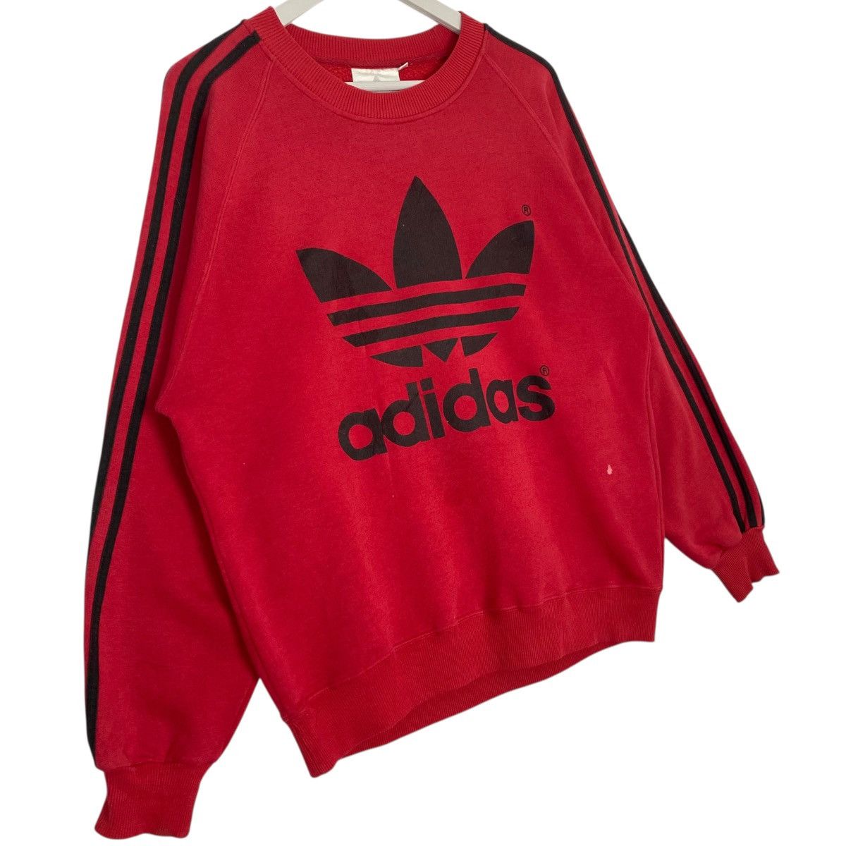 Adidas Vintage Adidas Big Logo Printed Sweatshirt Red Size L Size US L / EU 52-54 / 3 - 3 Thumbnail