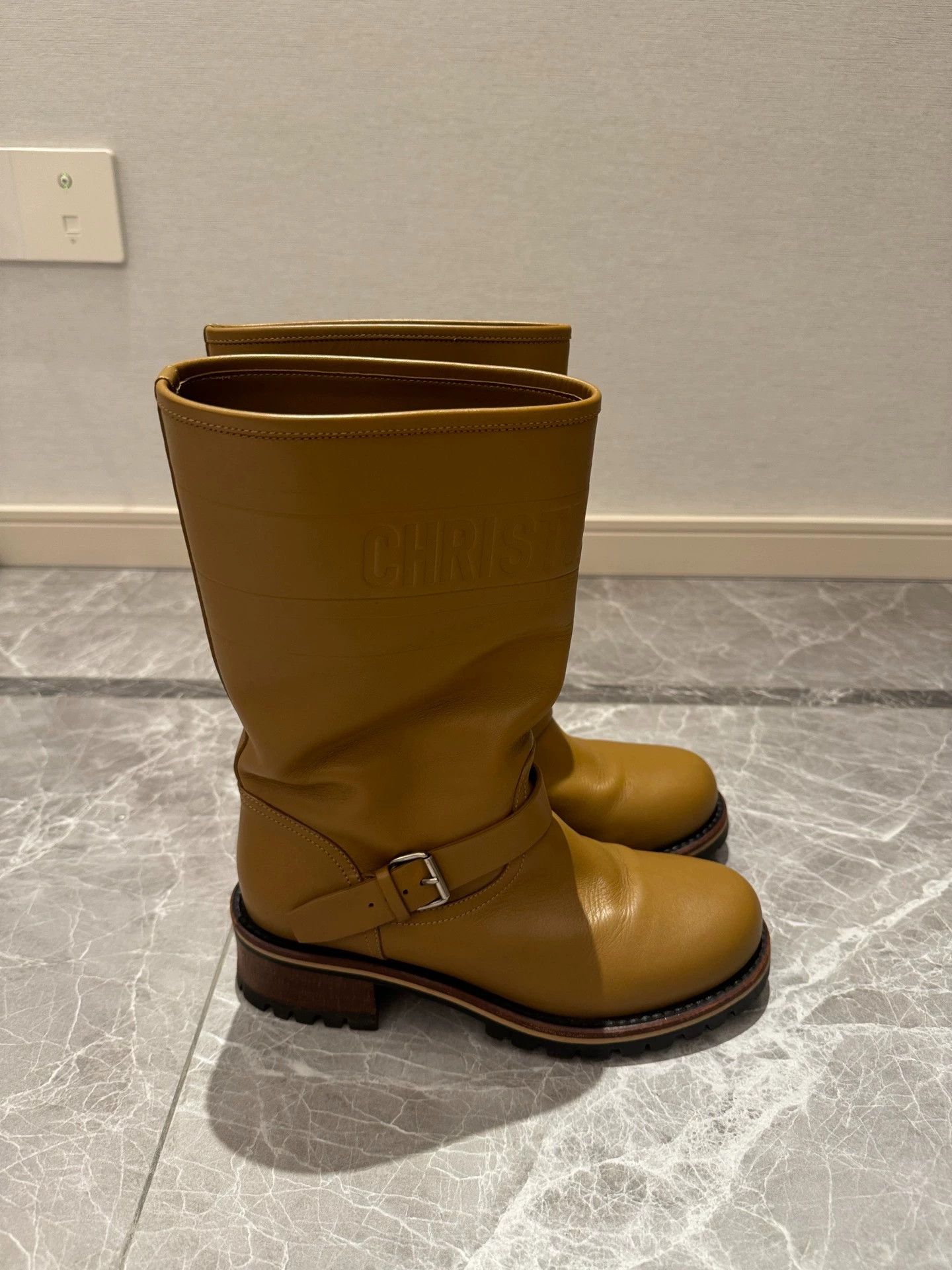 Dior Dior mid-calf boots nappa camel/brown 37.5 98new Size US 7 / IT 37 - 1 Thumbnail