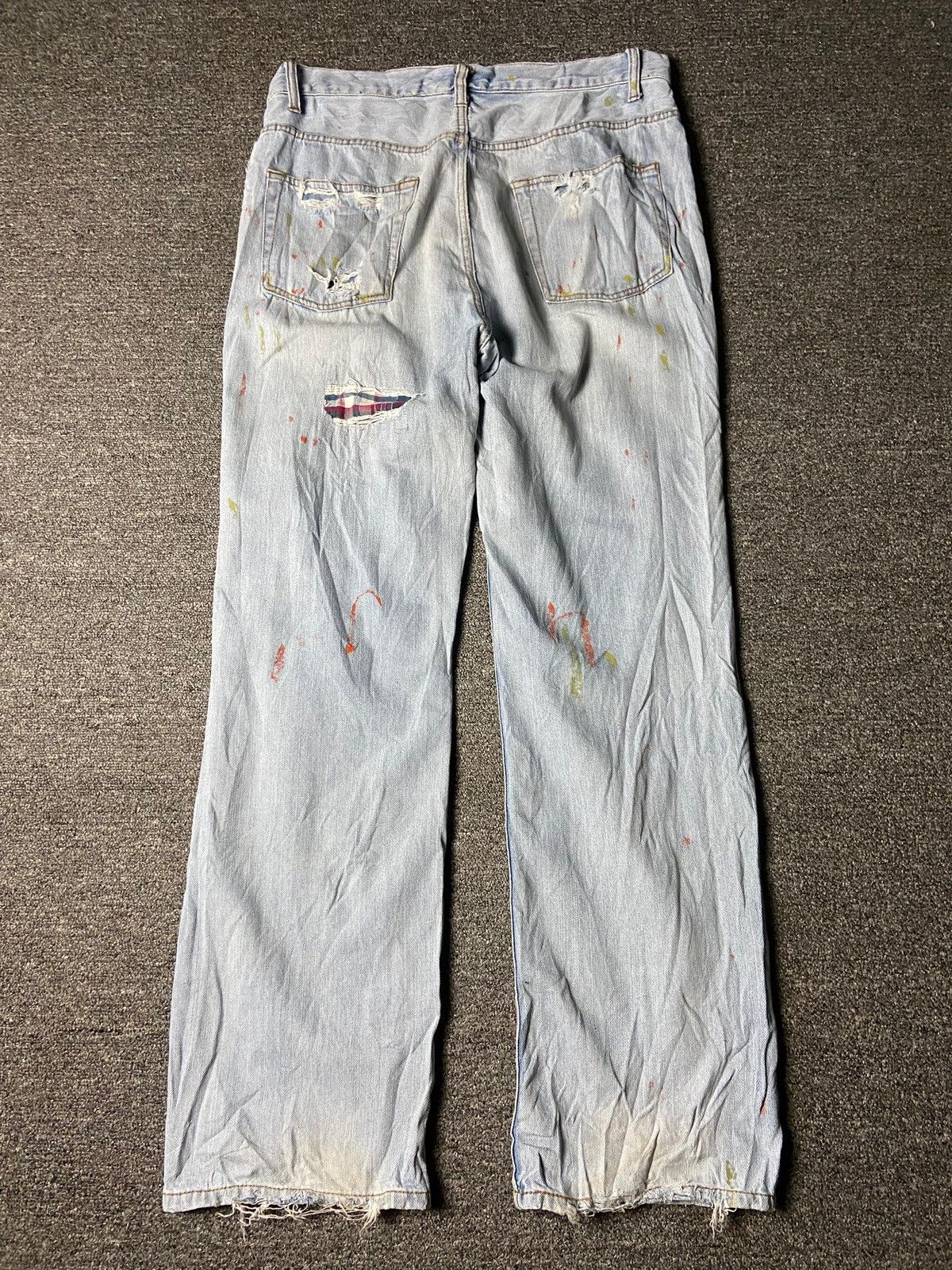 Japanese Brand ILLS Brand Custom Patchwork Denim Jeans (157) Size US 34 / EU 50 - 2 Thumbnail
