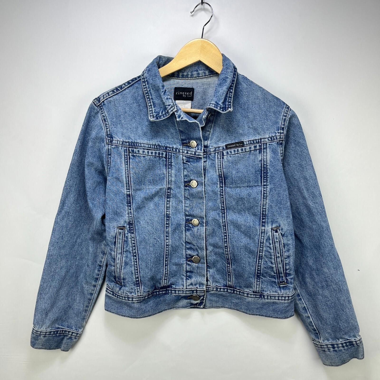 Other Vintage Riveted by Lee Denim Jacket Womens Medium Size M / US 6-8 / IT 42-44 - 1 Thumbnail