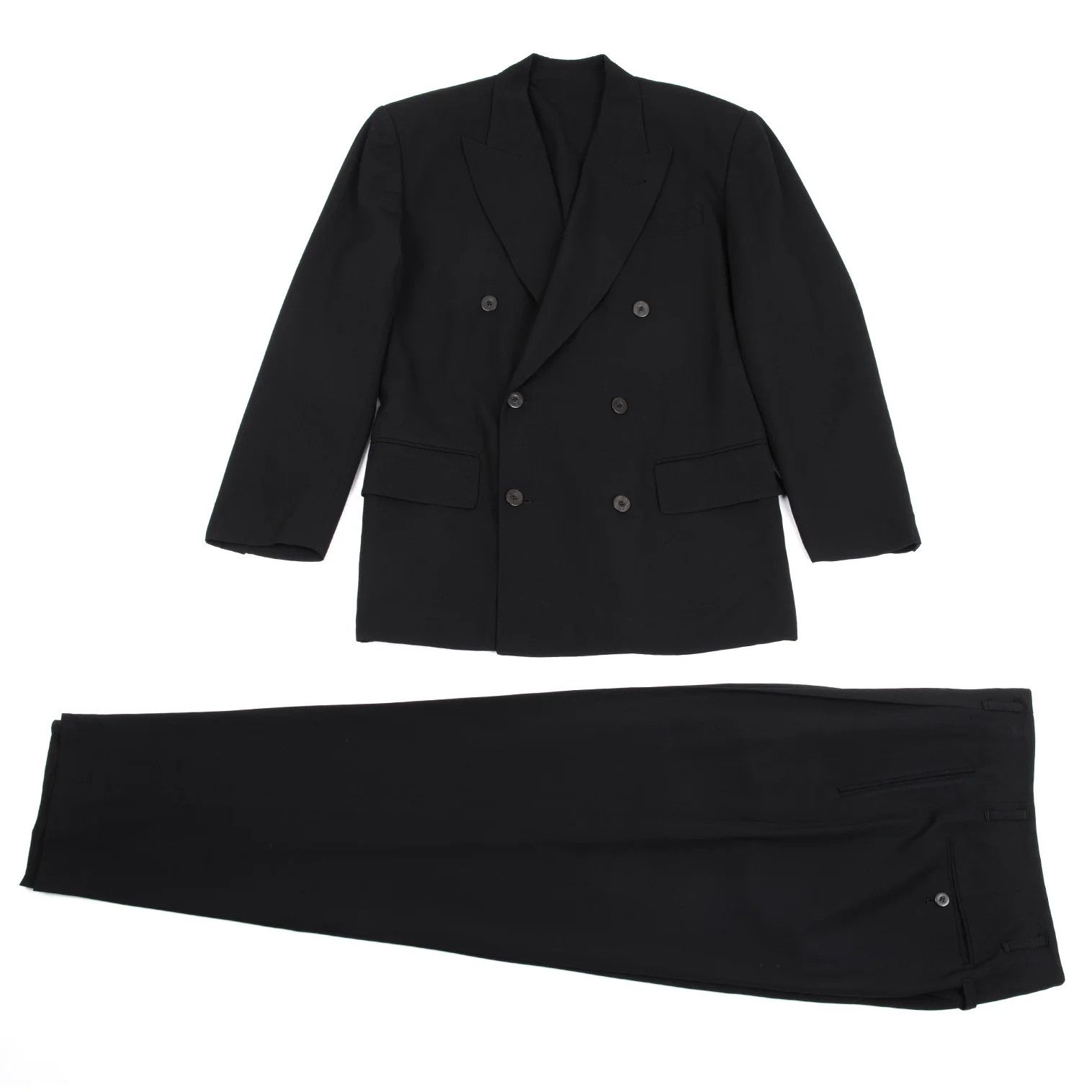 Jean Paul Gaultier Wool Big Lapel Double Jacket in Black Size 48 Size US M / EU 48-50 / 2 - 18 Thumbnail