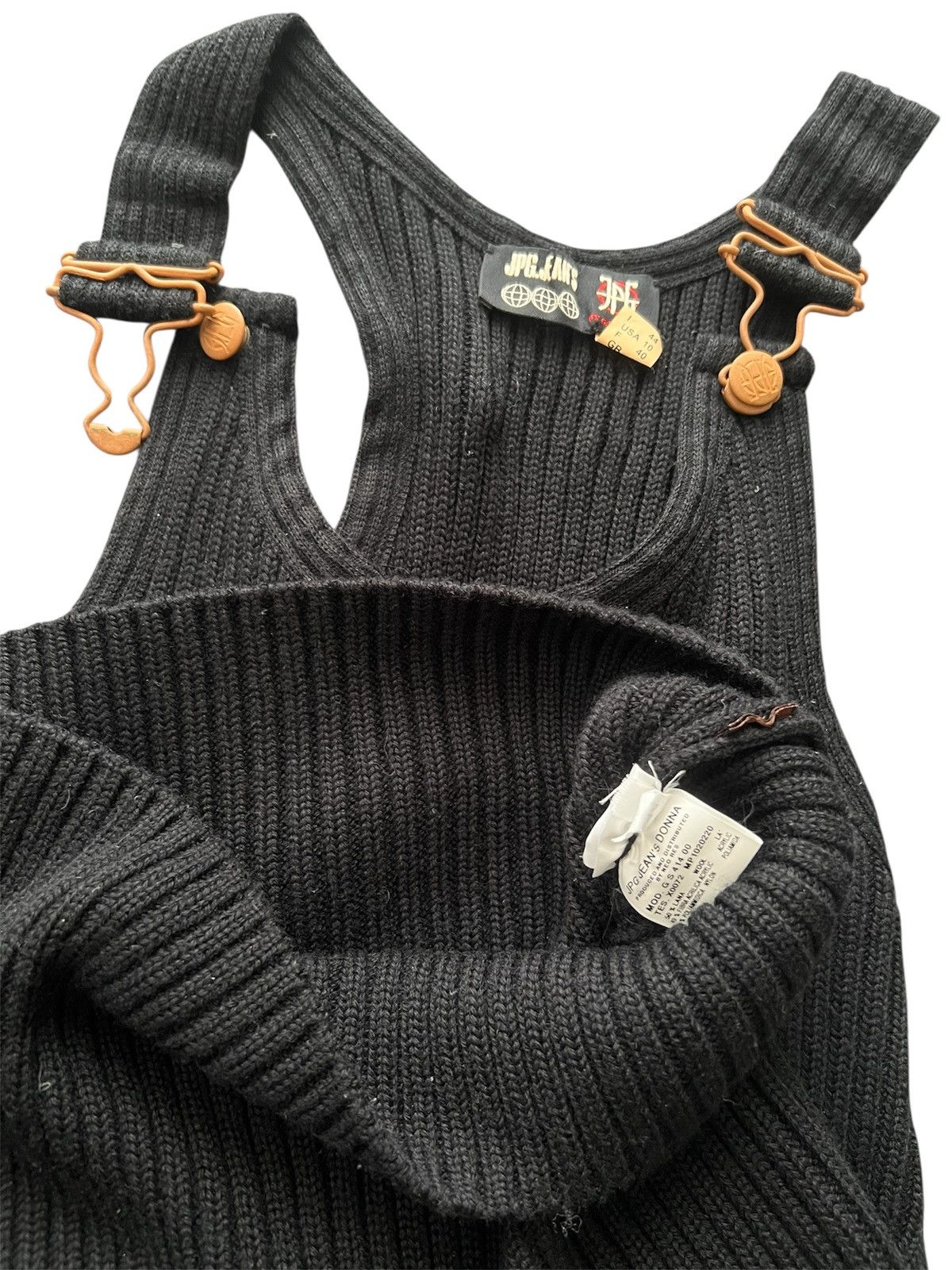 Jean Paul Gaultier Sexual gaultier rust hardware tank top muscle shirt in wool Size US M / EU 48-50 / 2 - 4 Thumbnail