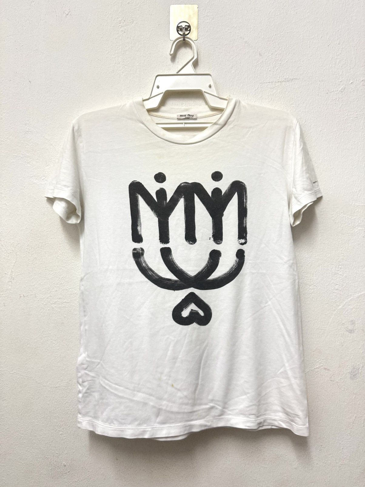 Miu Miu Miu Miu Logo Art Miow Miow Luxury T shirt Size US S / EU 44-46 / 1 - 1 Thumbnail