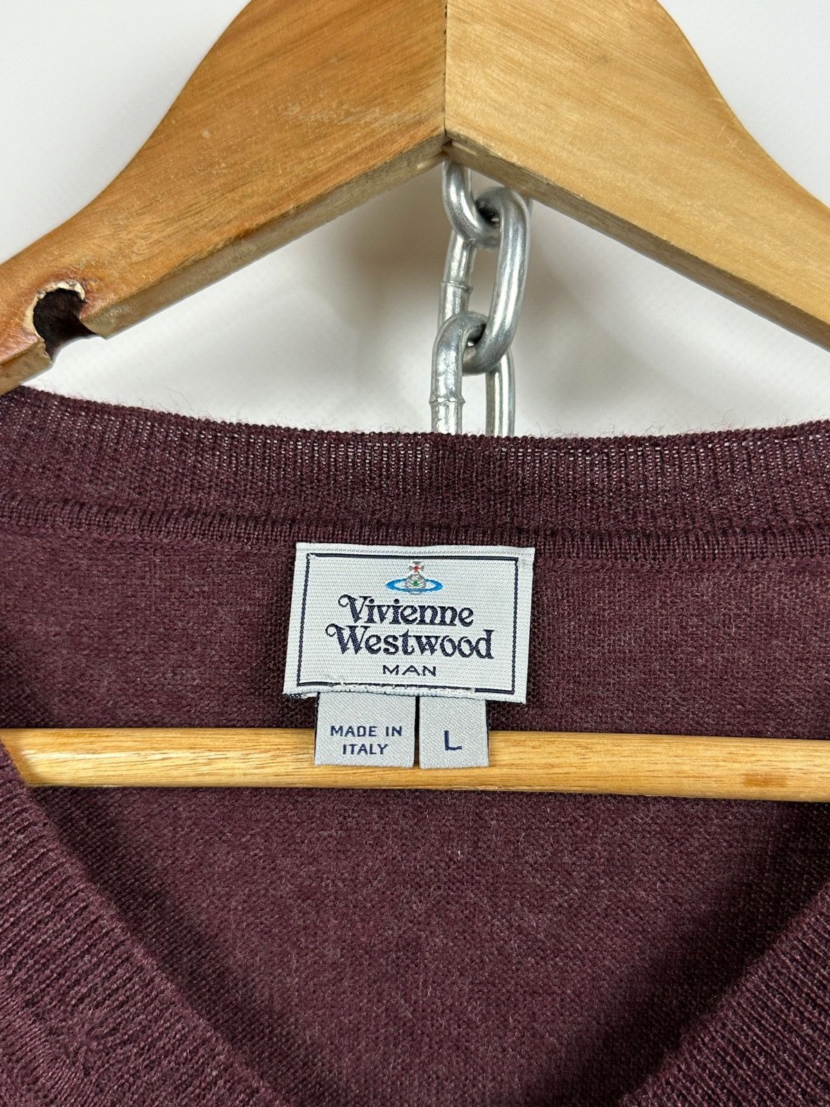 Vivienne Westwood Vivienne Westwood Wool V Neck Jumper Sweater Size US L / EU 52-54 / 3 - 18 Thumbnail