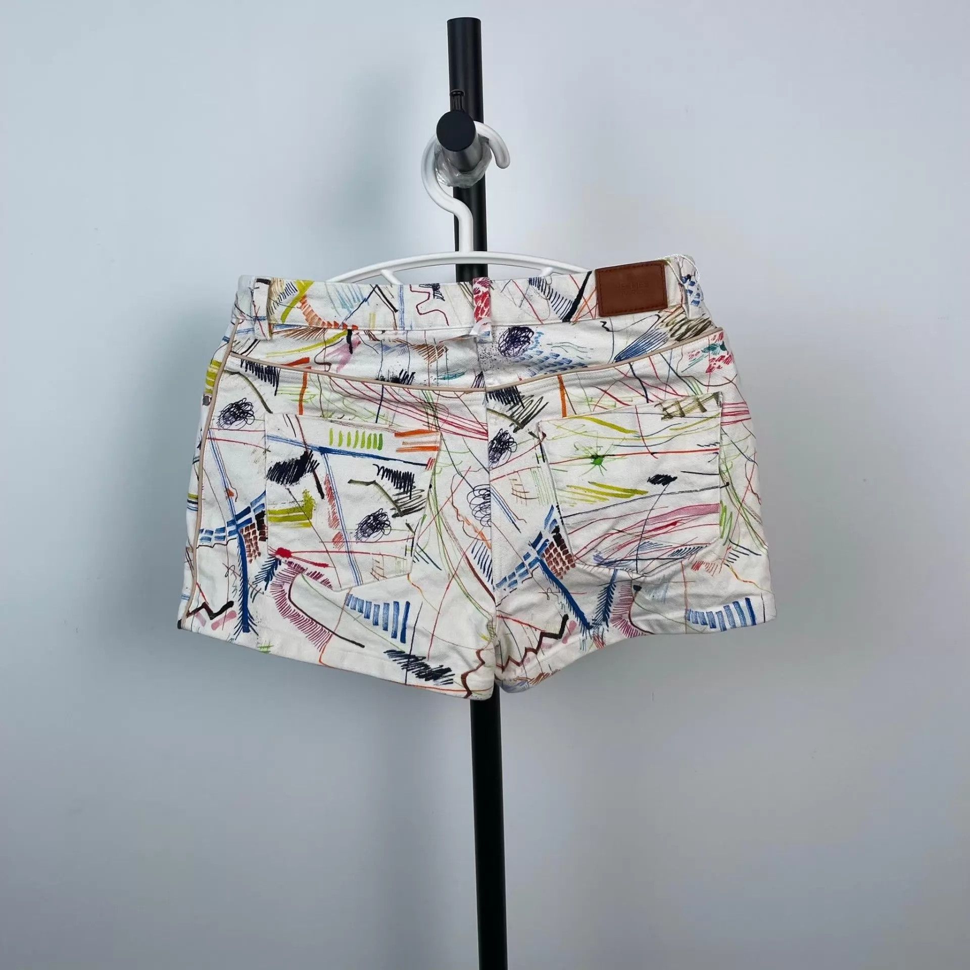 Hermes Hermès Denim Printed Shorts 36 Size 26" / US 2 / IT 38 - 2 Thumbnail