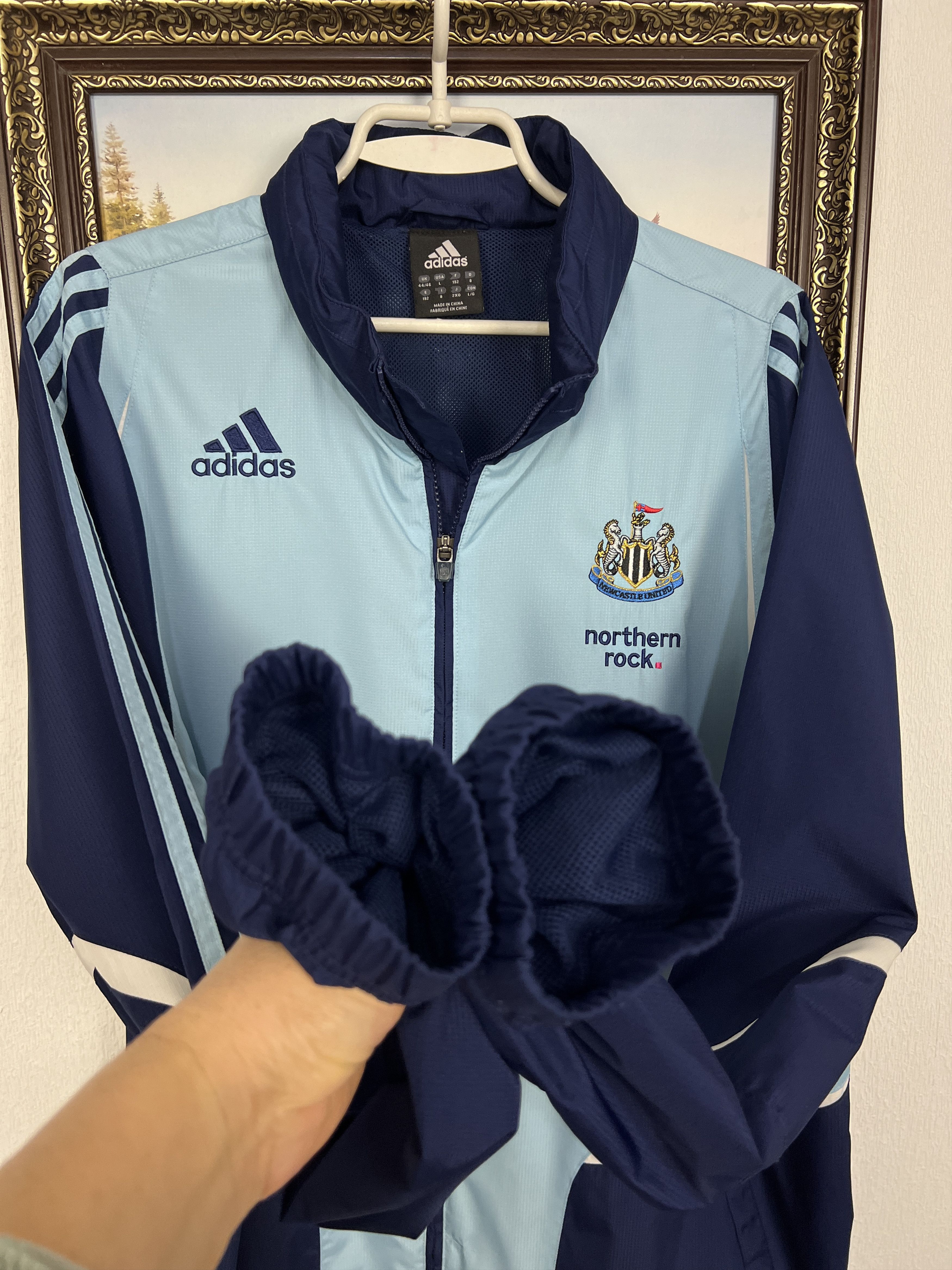 Adidas Newcastle United Football Jacket Soccer Track Top Zip Sz XL Size US XL / EU 56 / 4 - 4 Thumbnail
