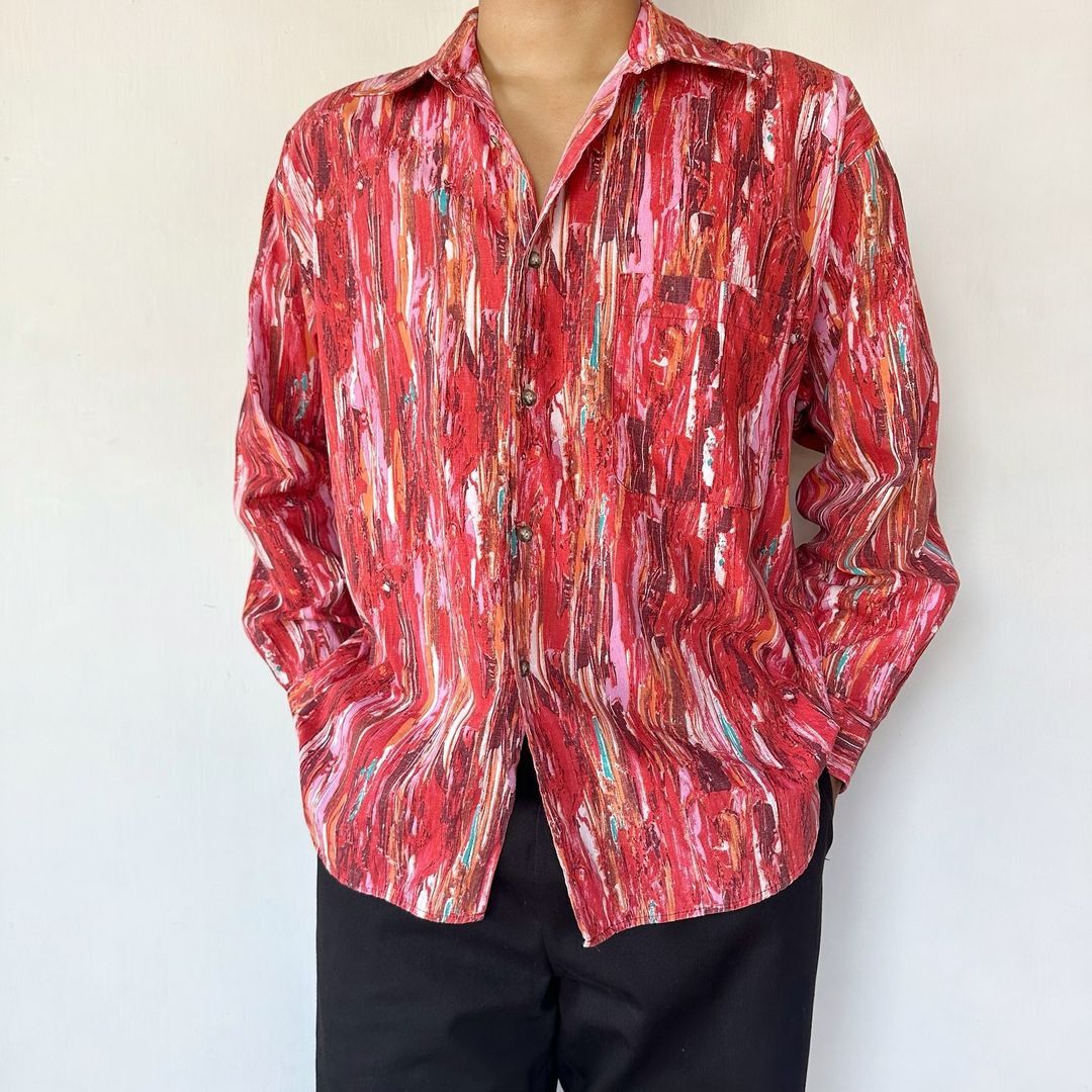 Designer × Individualized Shirts TRYING MEN ABSTRACT PATTERN SHIRT Size US L / EU 52-54 / 3 - 5 Thumbnail