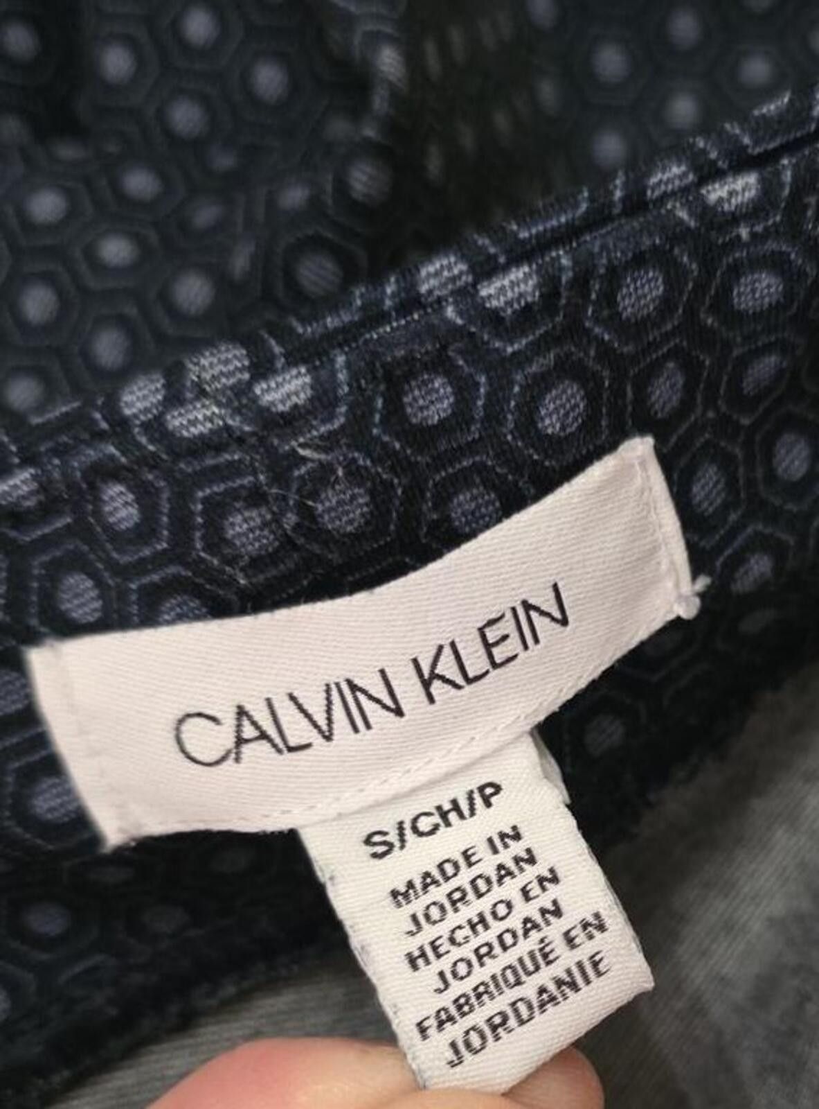 Calvin Klein Calvin Klein Navy Patterned Straight Leg Pants Size Small Size 28" / US 6 / IT 42 - 4 Thumbnail