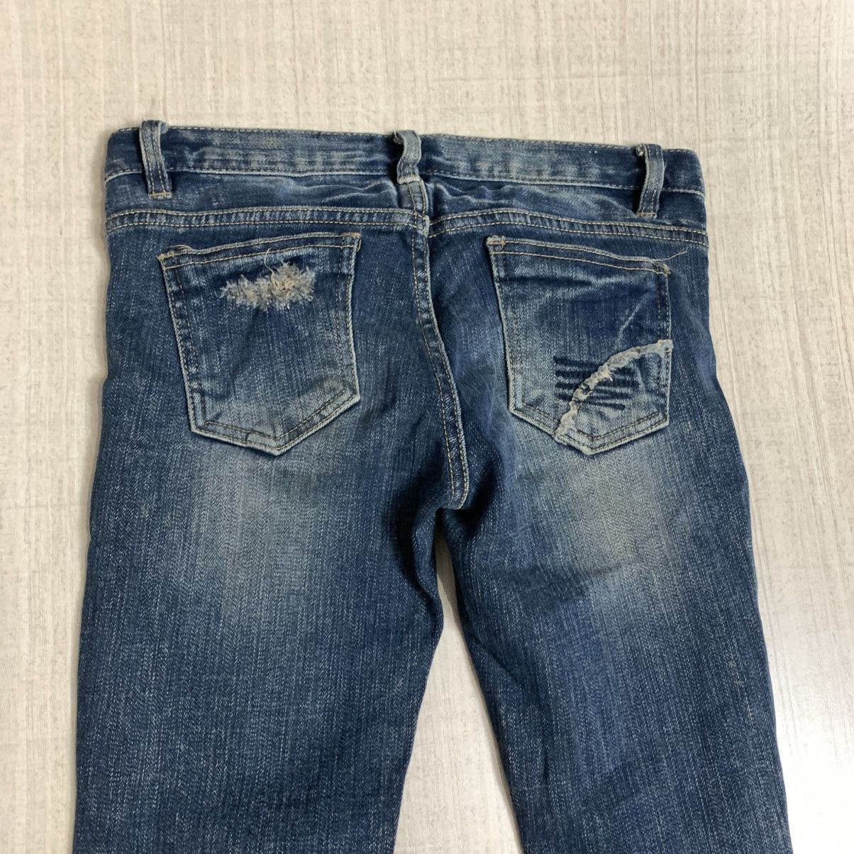 If Six Was Nine 2000s distressed slim denim pants Size US 30 / EU 46 - 9 Thumbnail