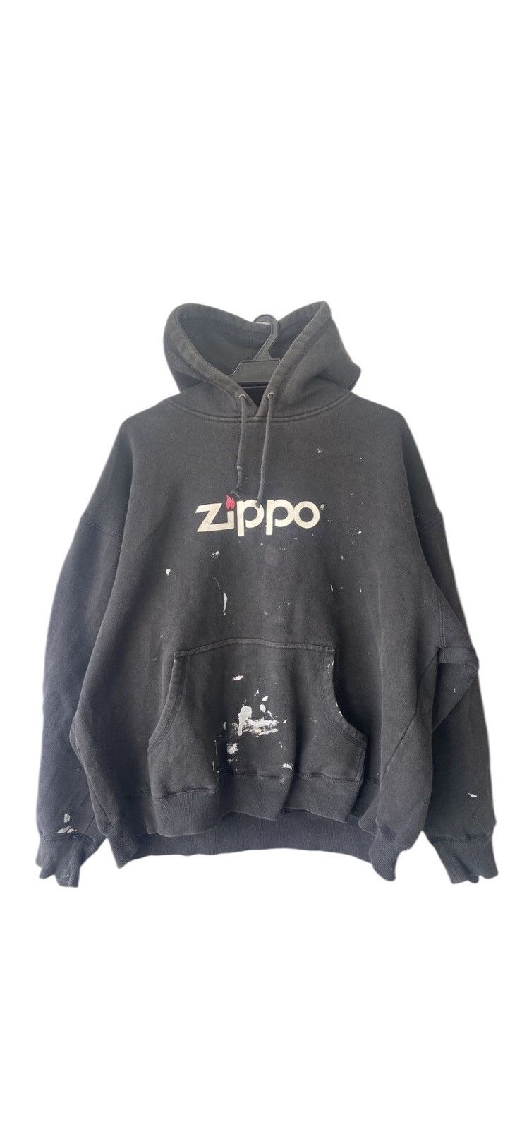 Vintage × Zippo Vintage Zippo Spellout Black Hoodie Size US XXL / EU 58 / 5 - 1 Thumbnail