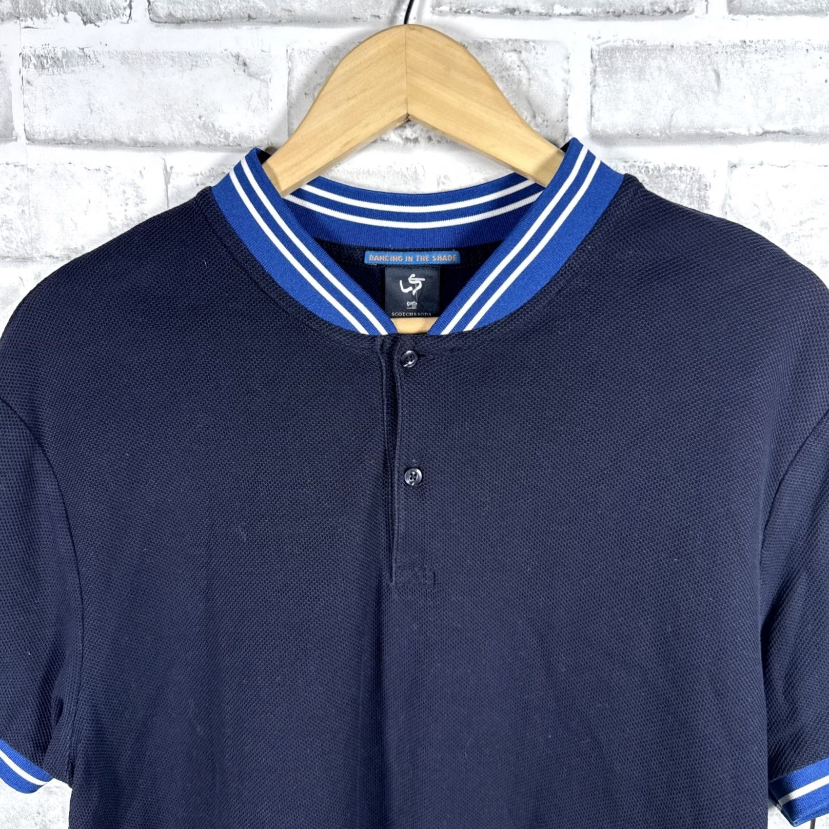 Scotch & Soda Scotch & Soda T-Shirt Henley Mens Size L Blue Size US L / EU 52-54 / 3 - 2 Thumbnail