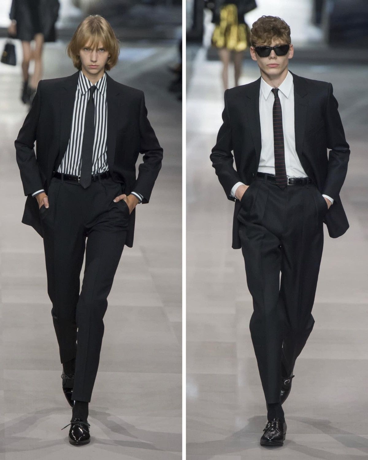 Celine × Hedi Slimane Classic Grain de Poudre Notch Lapel Jacket sz48 Size 48S - 8 Thumbnail