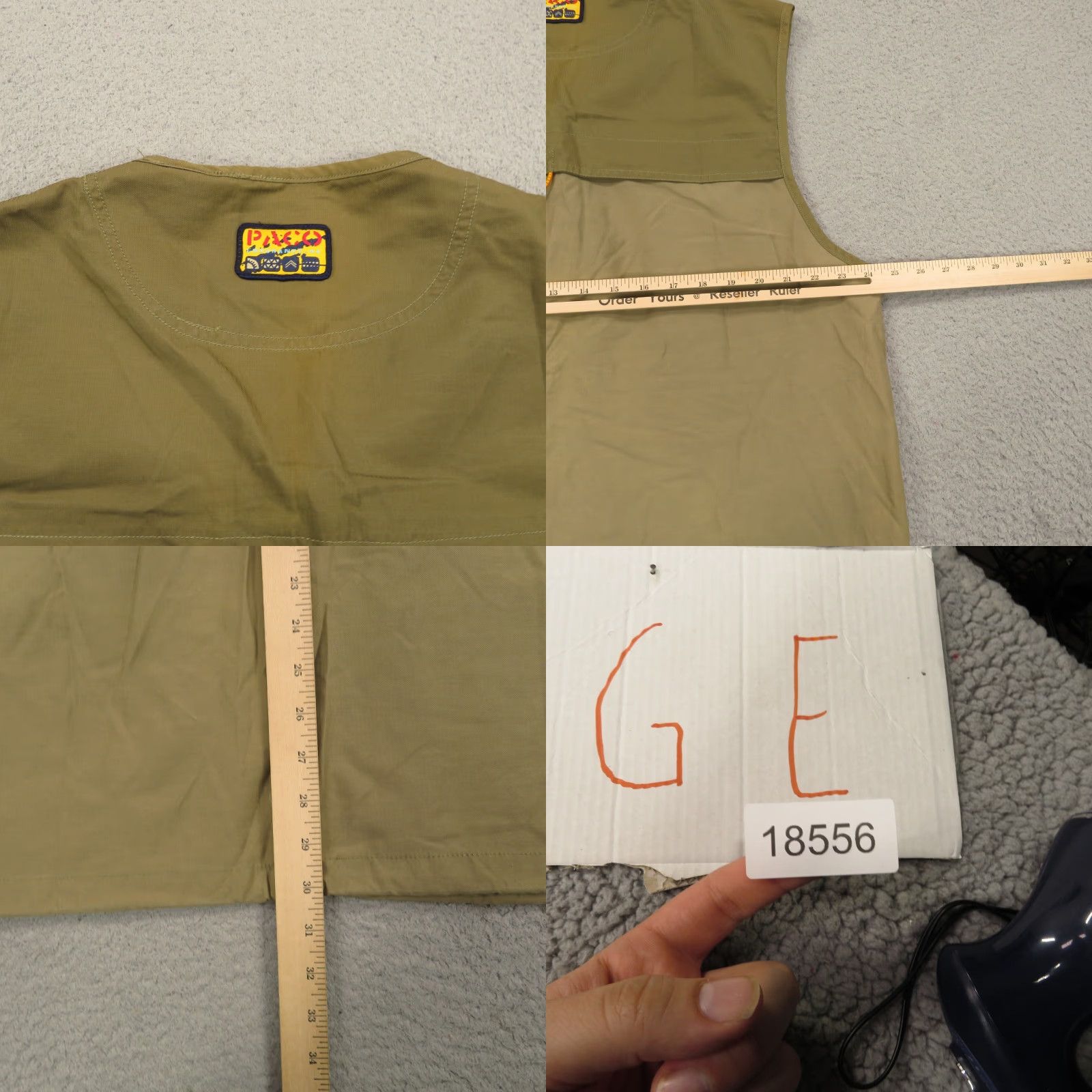 Vintage PACO VTG Vest XL Men Khaki Y2K Grunge Utility Safari Streetwear 2000s Camo Lined Vest Size US XL / EU 56 / 4 - 8 Thumbnail