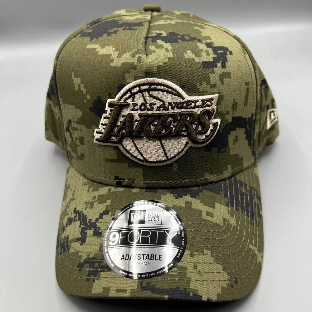 New Era Los Angeles LA Lakers Hat Men Camo 9Forty New Era Snap Back Size ONE SIZE - 1 Thumbnail