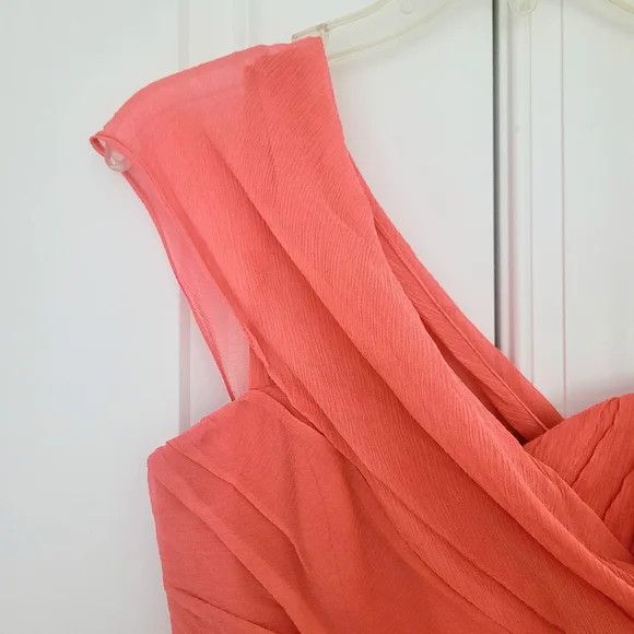 Vera Wang Vera Wang Lavender Label Asymmetric Silk Chiffon Dress Size XS / US 0-2 / IT 36-38 - 4 Thumbnail