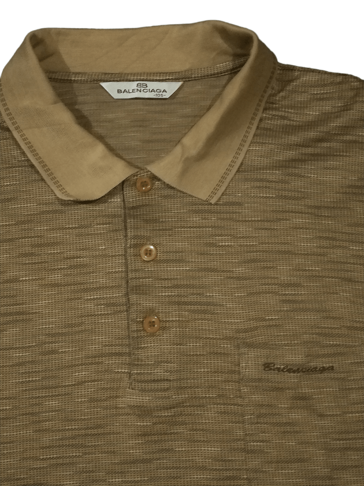 Balenciaga Balenciaga Golf Vintage Half Button Long Sleeve Size US XL / EU 56 / 4 - 2 Thumbnail