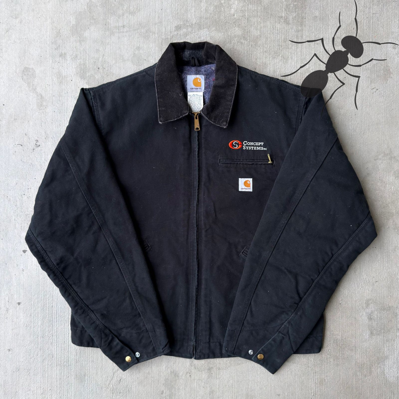 Carhartt × Vintage Carhartt J01 black Detroit work wear jacket Size US XL / EU 56 / 4 - 1 Thumbnail