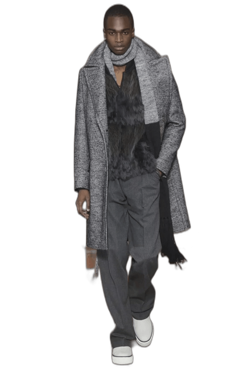 Lanvin Lanvin Runway Oversized Gray Coat-2508 Size US L / EU 52-54 / 3 - 1 Thumbnail