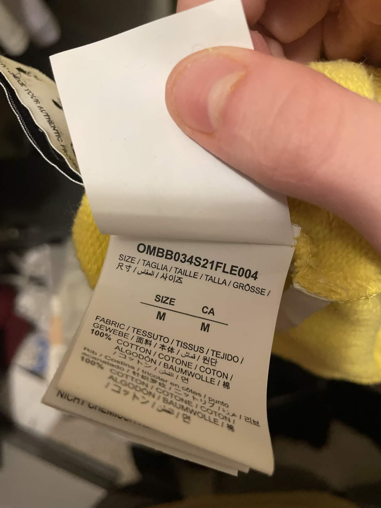 Off-White Off White Yellow Spray Paint Hoodie Size US M / EU 48-50 / 2 - 4 Thumbnail
