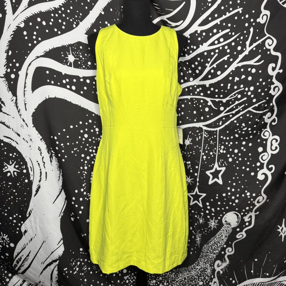 Laundry by Shelli Segal Laundry By Shelli Segal Neon Yellow Sleeveless Mini Dress Size L / US 10 / IT 46 - 1 Thumbnail