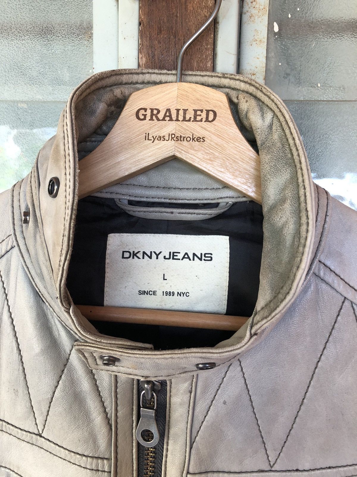 DKNY DKNY Ride Punk Leather Jacket Size US L / EU 52-54 / 3 - 7 Thumbnail