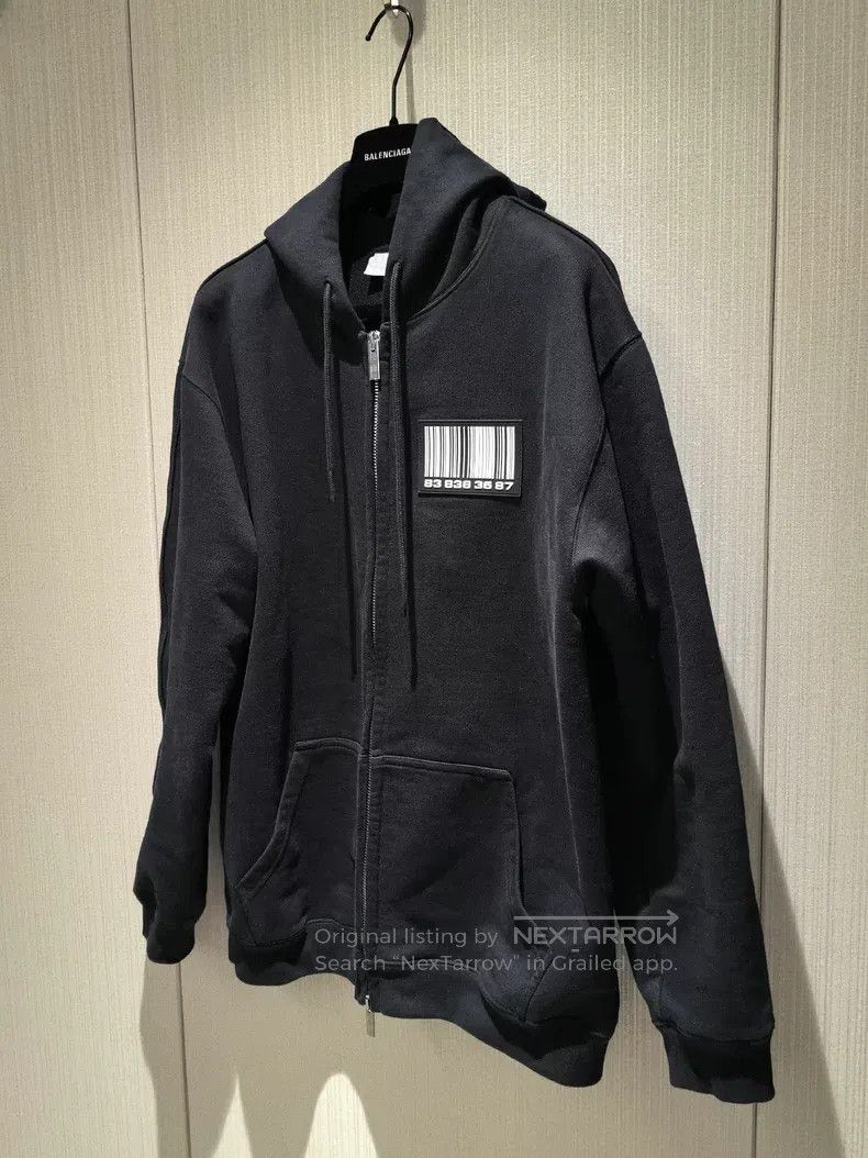 Vetements VETEMENTS Barcode logo zip-up hooded sweatshirt Size US L / EU 52-54 / 3 - 6 Thumbnail