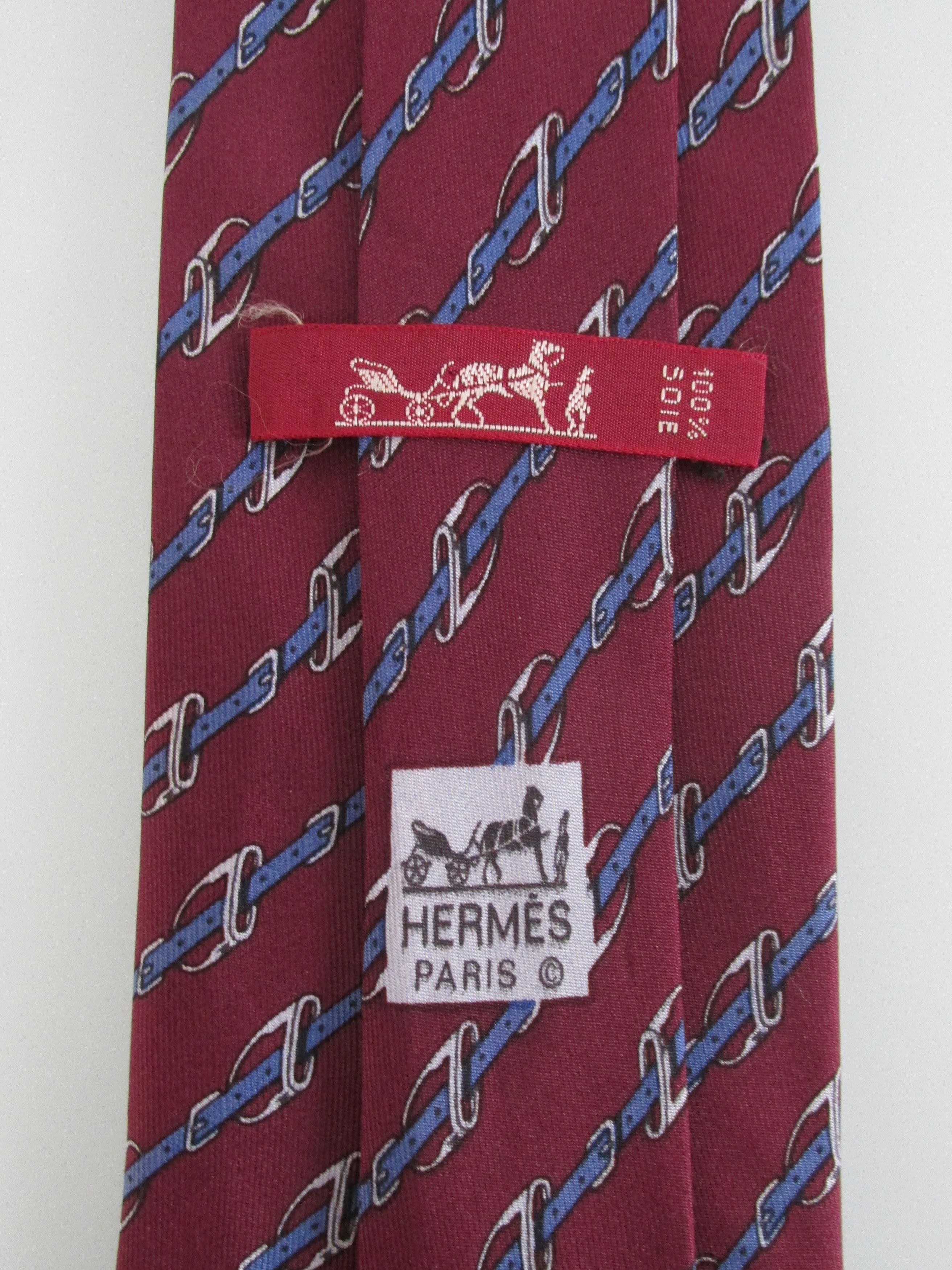 Hermes Hermes Vintage Men's Silk Tie Size ONE SIZE - 3 Thumbnail
