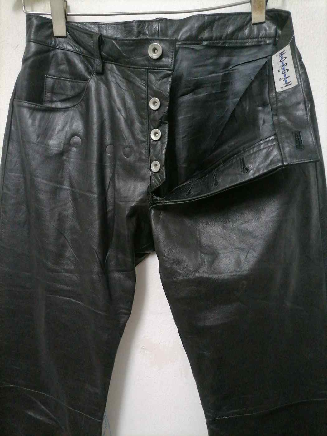 14th Addiction × KMRii × Le Grande Bleu (L.G.B.) Japanese Brand Morgan Homme cowhide leather pants Size US 28 / EU 44 - 3 Thumbnail