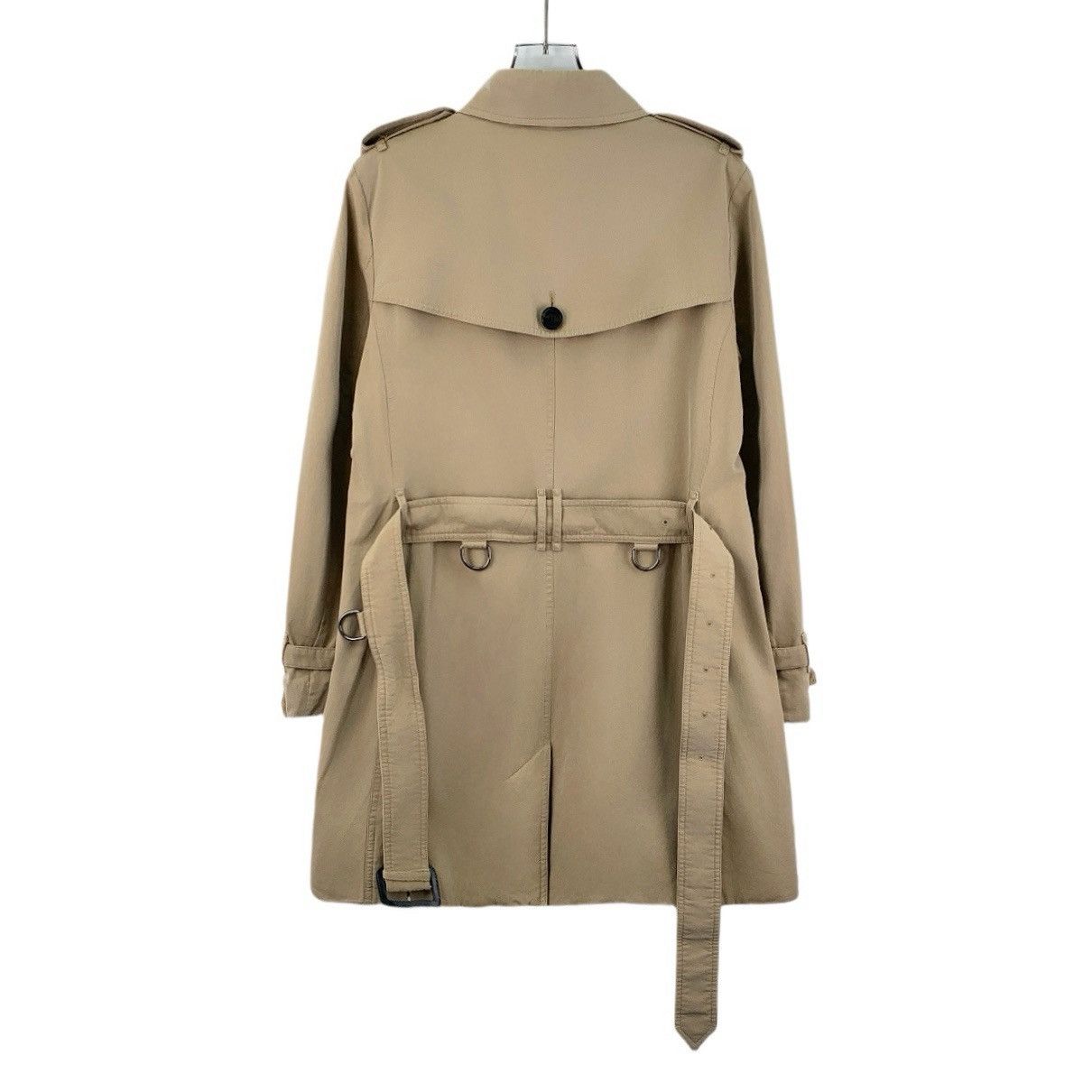 Burberry Burberry Khaki Cotton Belted Section Trench Coat Size S / US 4 / IT 40 - 2 Thumbnail