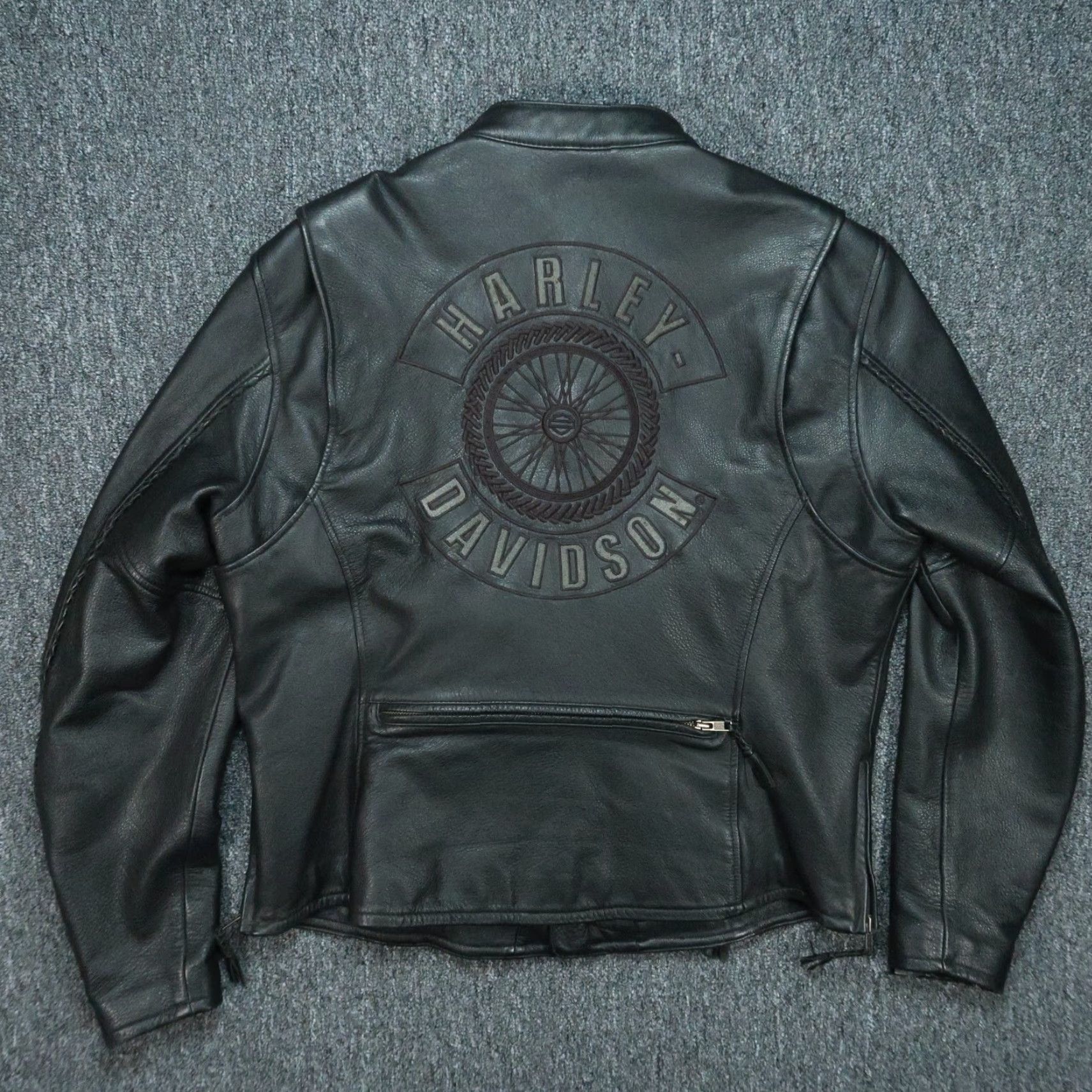 Harley Davidson Harley-Davidson Jacket Womens XL Black Leather Willie G Wheel Lined Full Zip Jacket Size XL / US 12-14 / IT 48-50 - 2 Thumbnail