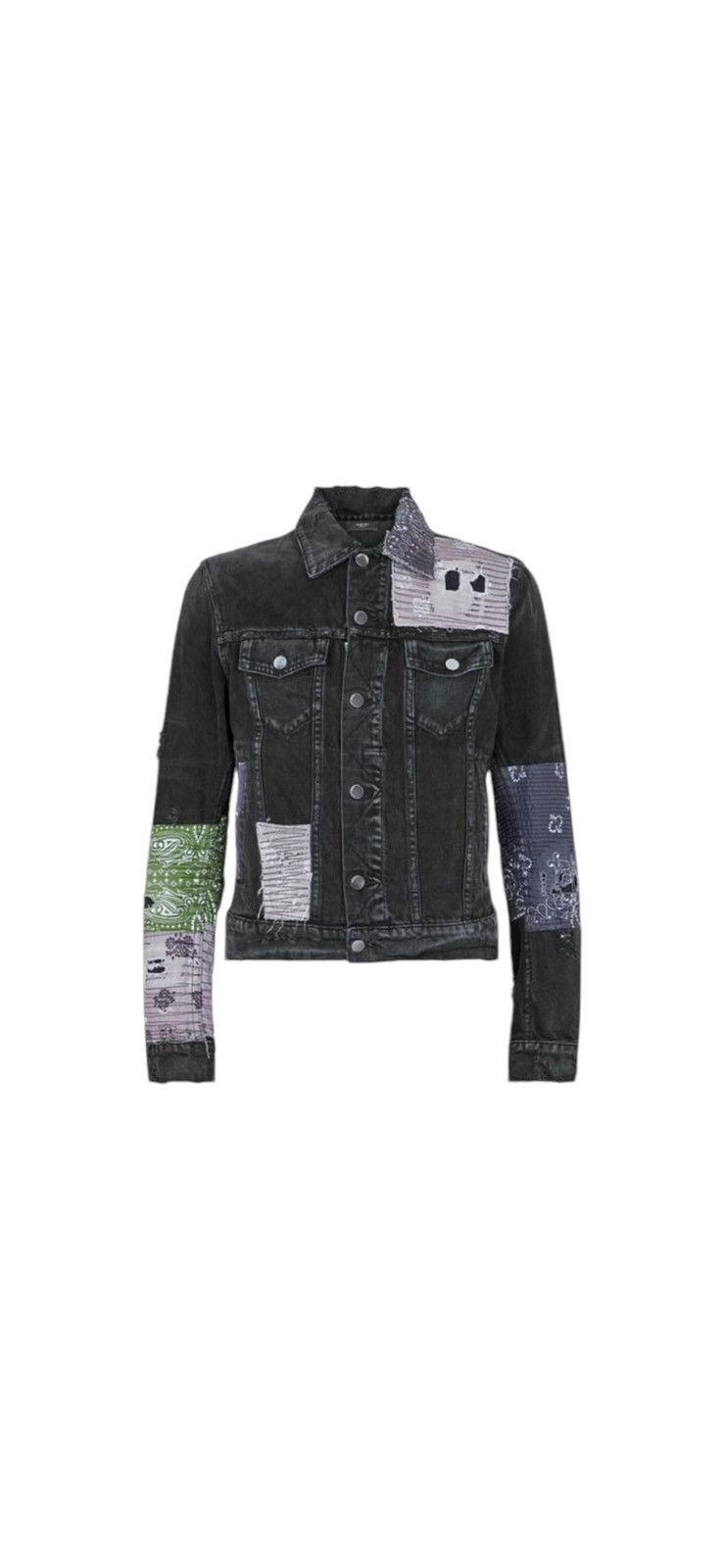 Amiri AMIRI BANDANA ART PATCH TRUCKER JACKET Size US S / EU 44-46 / 1 - 1 Thumbnail