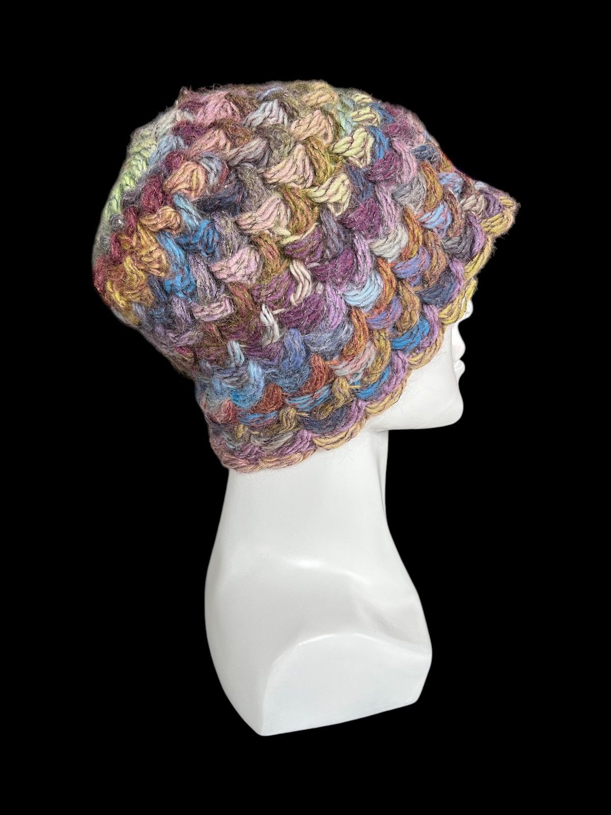 Kapital Crochet Knitted Handmade Multicolor Hairy Rare Beanie Hats☠️ Size ONE SIZE - 1 Thumbnail