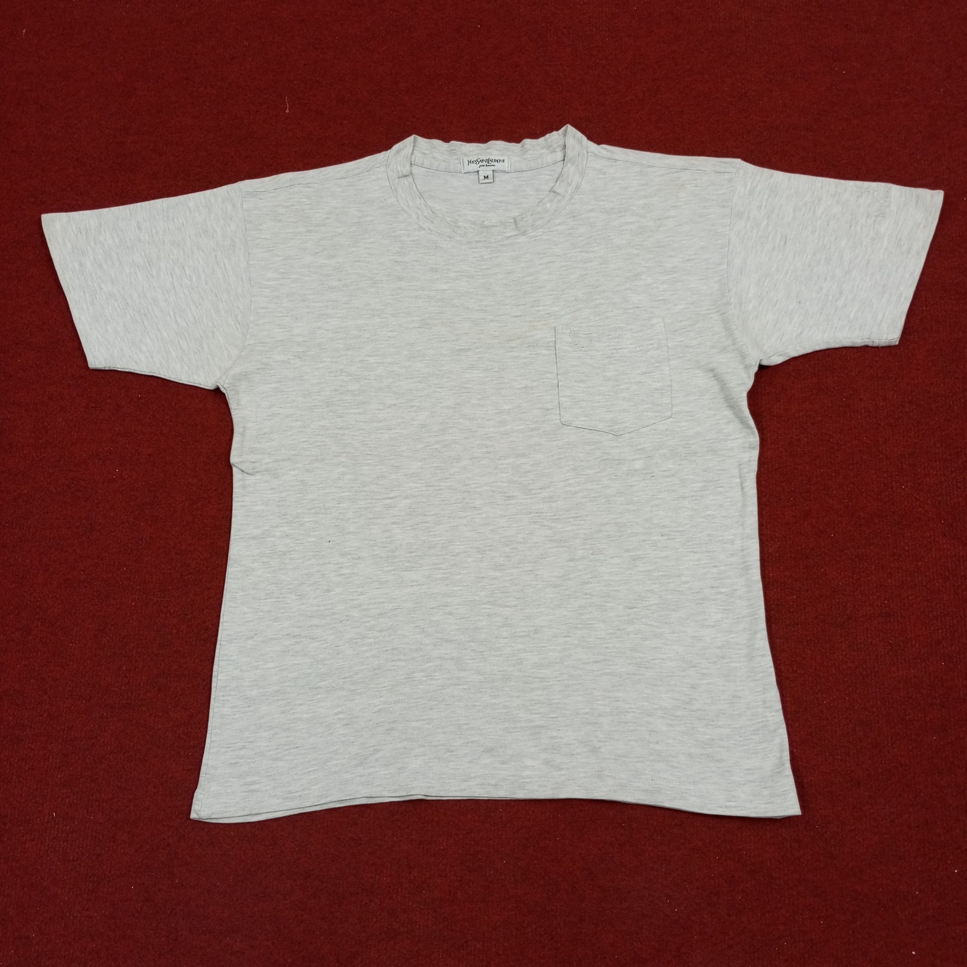 Vintage × Yves Saint Laurent Yves Saint Laurent Fashion Brand Pocket Design Tshirt Size US L / EU 52-54 / 3 - 1 Thumbnail