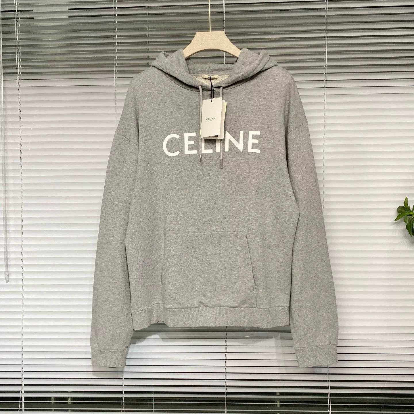 Celine Celine Logo Print Gray Hoodie XL Size US XL / EU 56 / 4 - 1 Thumbnail