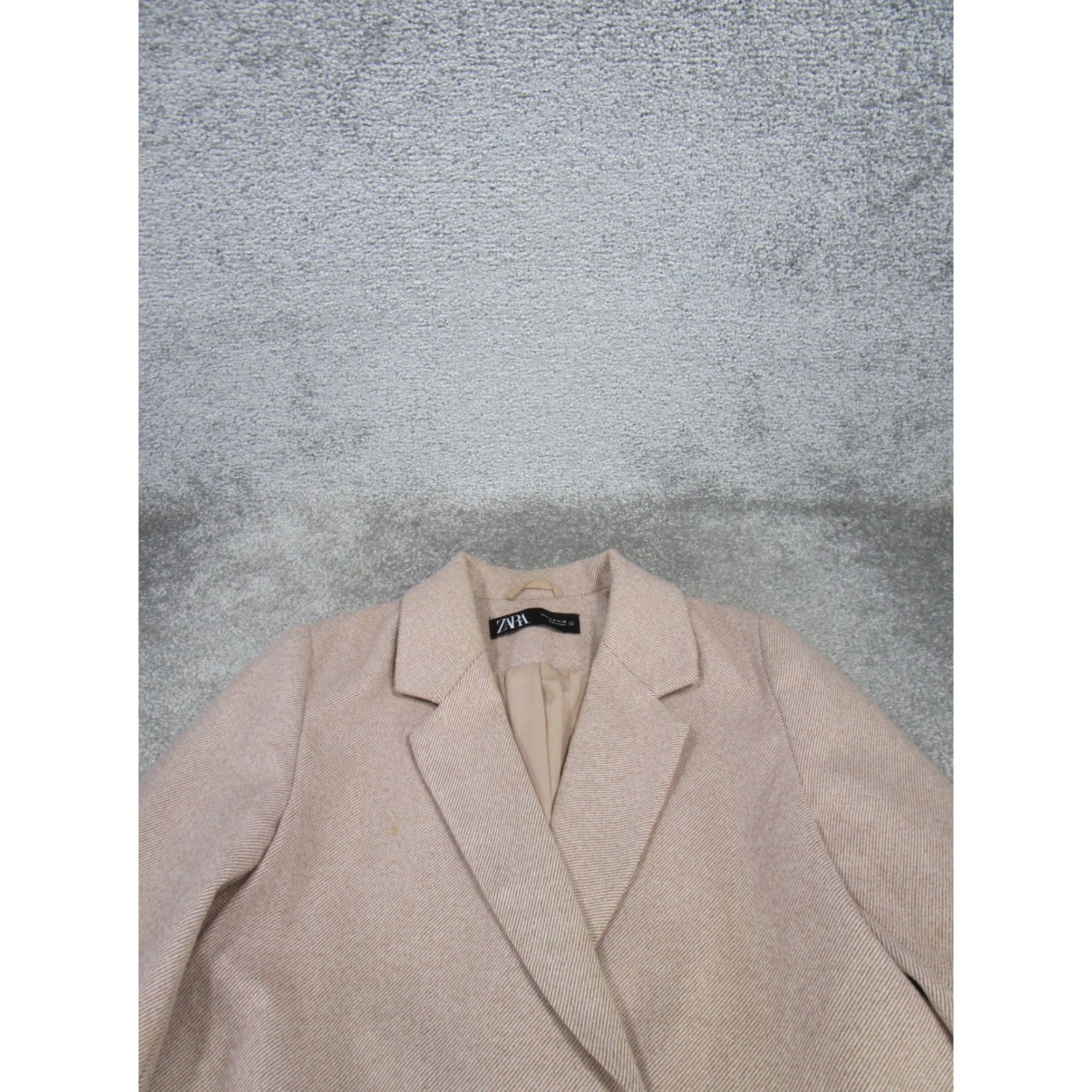 Zara Zara Pea Coat Womens Medium Pink Flannel Casual *Stains Size M / US 6-8 / IT 42-44 - 2 Thumbnail
