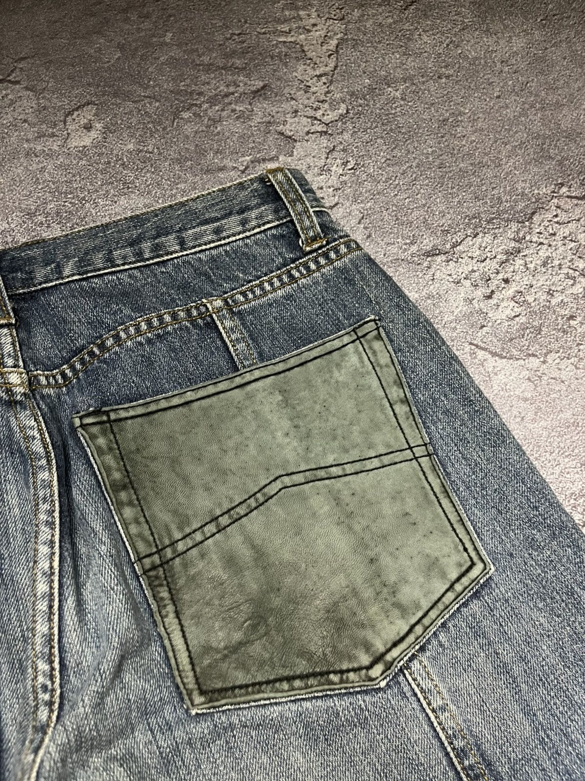 Armani Exchange Armani Exchange Panelled Patch Work Wear Jeans Size US 31 - 9 Thumbnail