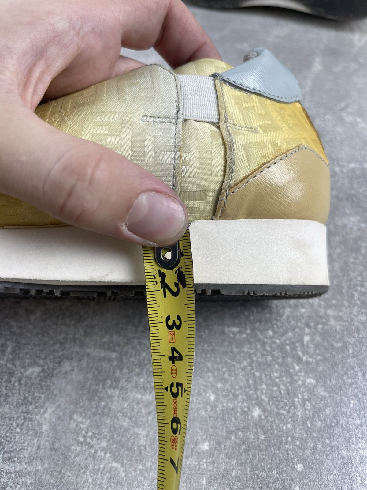 Fendi × Vintage Fendi Archives Vintage 90s Leather Monogrammed Sneakers Size US 7.5 / IT 37.5 - 12 Thumbnail