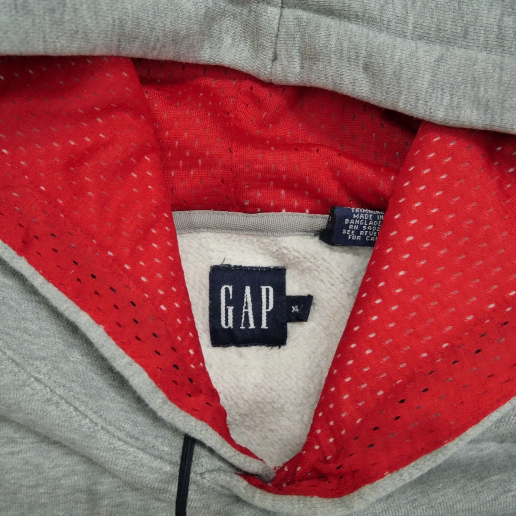 Gap VINTAGE Gap Hoodie Mens Pullover XL Grey Hooded Logo Boxy 2000s Y2K Size US XL / EU 56 / 4 - 4 Thumbnail