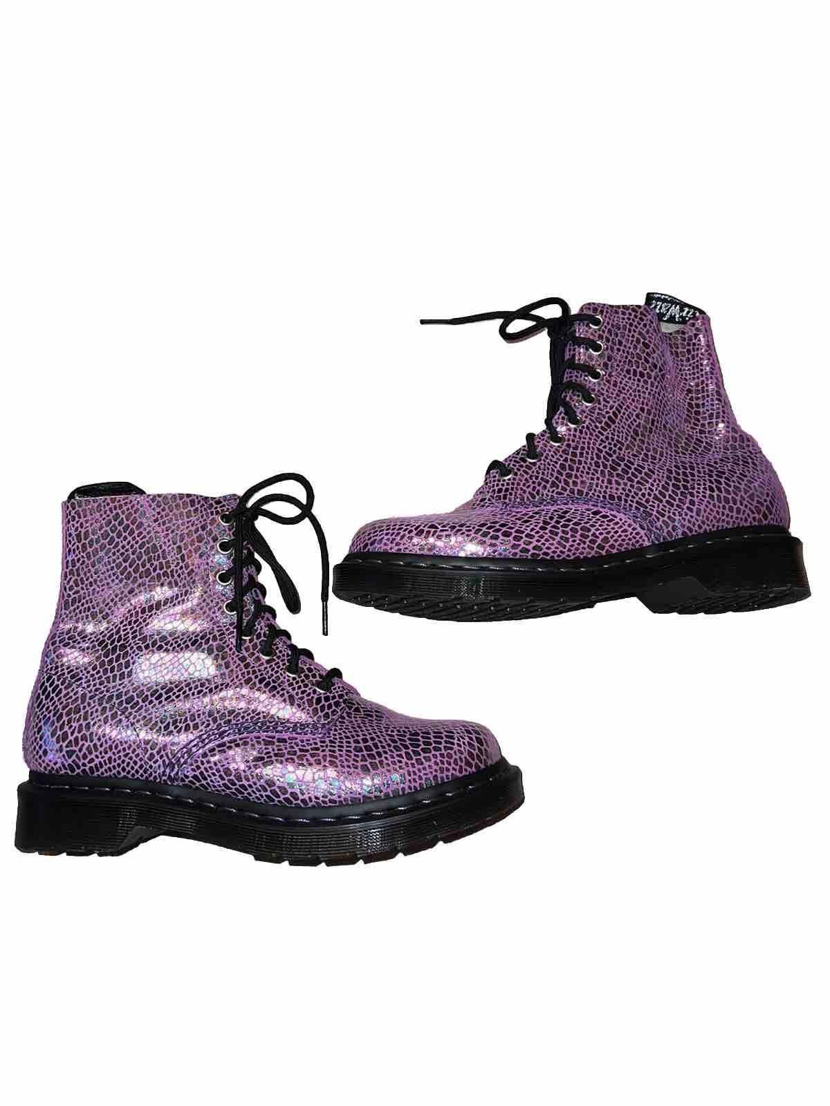Dr. Martens Dr. Martens 1460 Pascal Animal Iridescent Pink/Purple US 8 Size US 8 / IT 38 - 4 Thumbnail