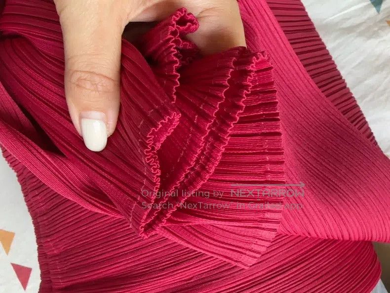 Issey Miyake Issey Miyake size:3 Fuchsia Midi Skirt Size 31" - 6 Thumbnail
