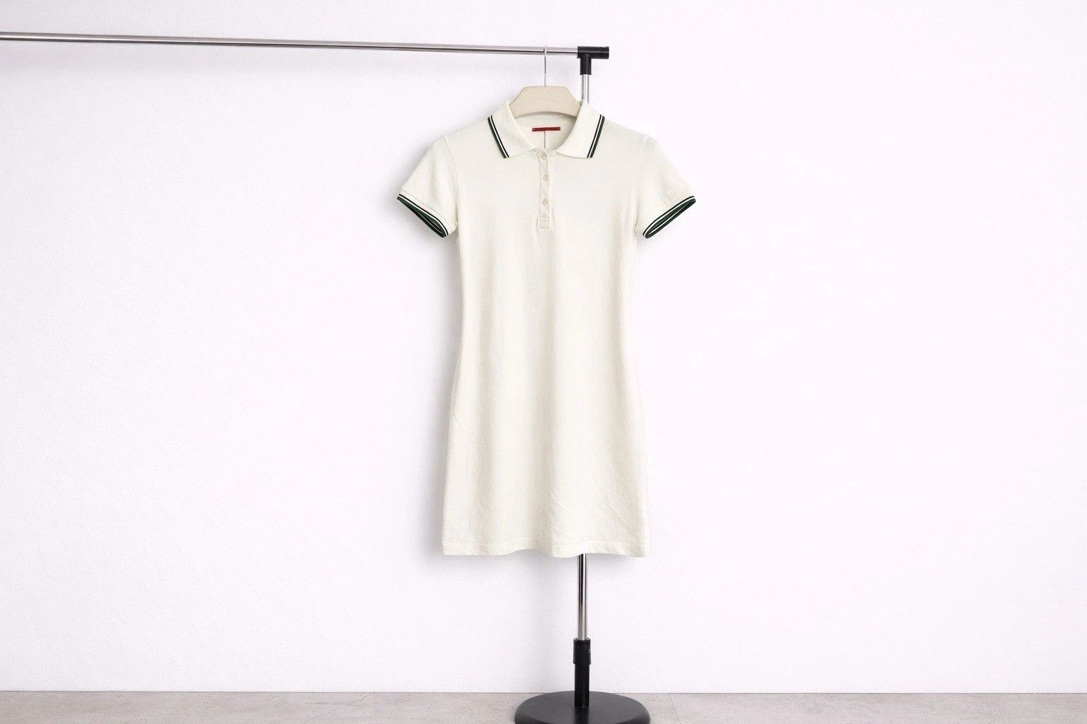 Prada Prada Gorgeous Navy cottone Bow Belted Dress Size:L Size L / US 10 / IT 46 - 1 Thumbnail