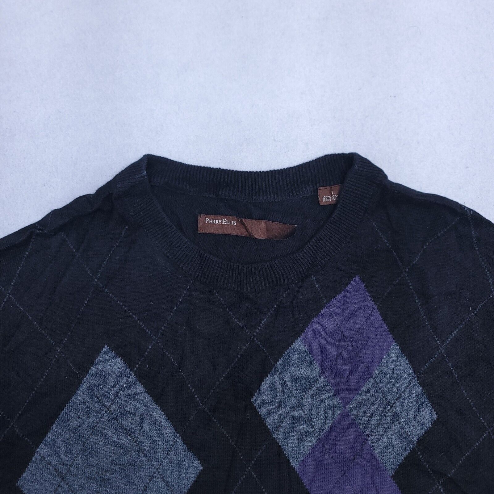 Perry Ellis Perry Ellis Casual Pullover Sweater Mens Size Large L Black Size US L / EU 52-54 / 3 - 1 Thumbnail