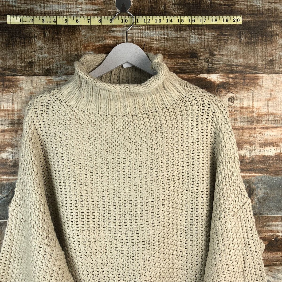 Aran Isles Knitwear La Hemme Turtle Neck cable crochet Knitwear #A2488 Size US M / EU 48-50 / 2 - 5 Thumbnail